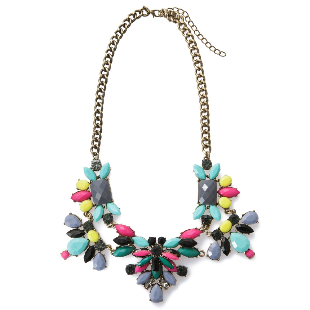 Bardian Faux Gemstone Embellished Necklace For Women