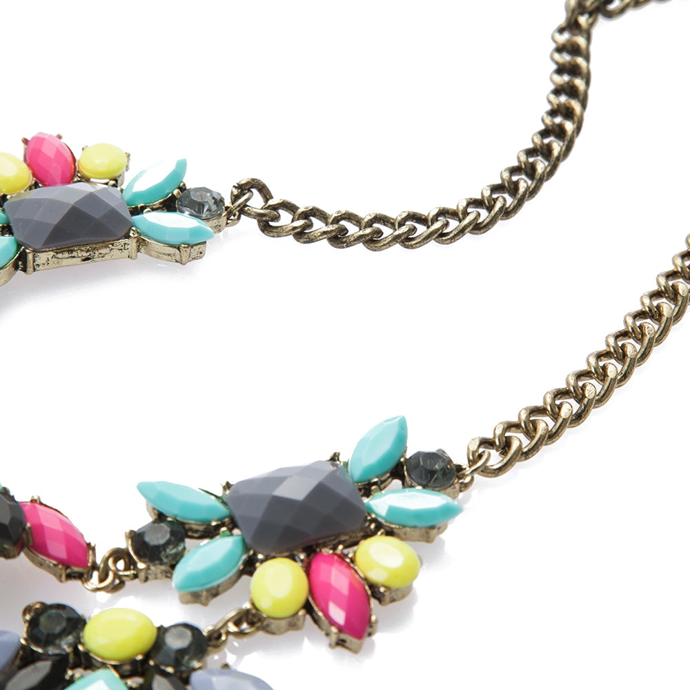 Bardian Faux Gemstone Embellished Necklace For Women