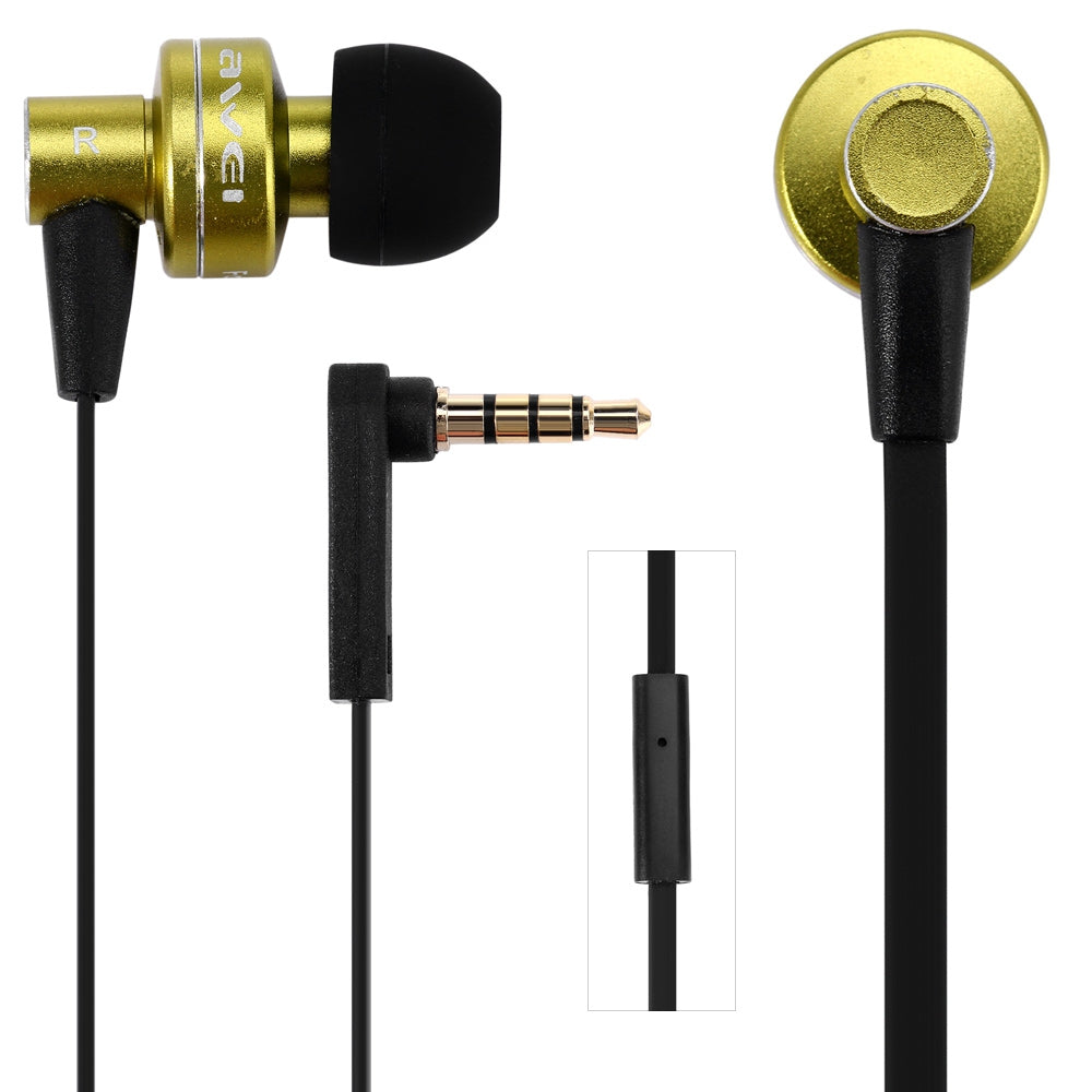 Awei ES - 900i Noise Isolation In-ear Earphone with 1.2m Cable Mic for Smartphone Tablet PC