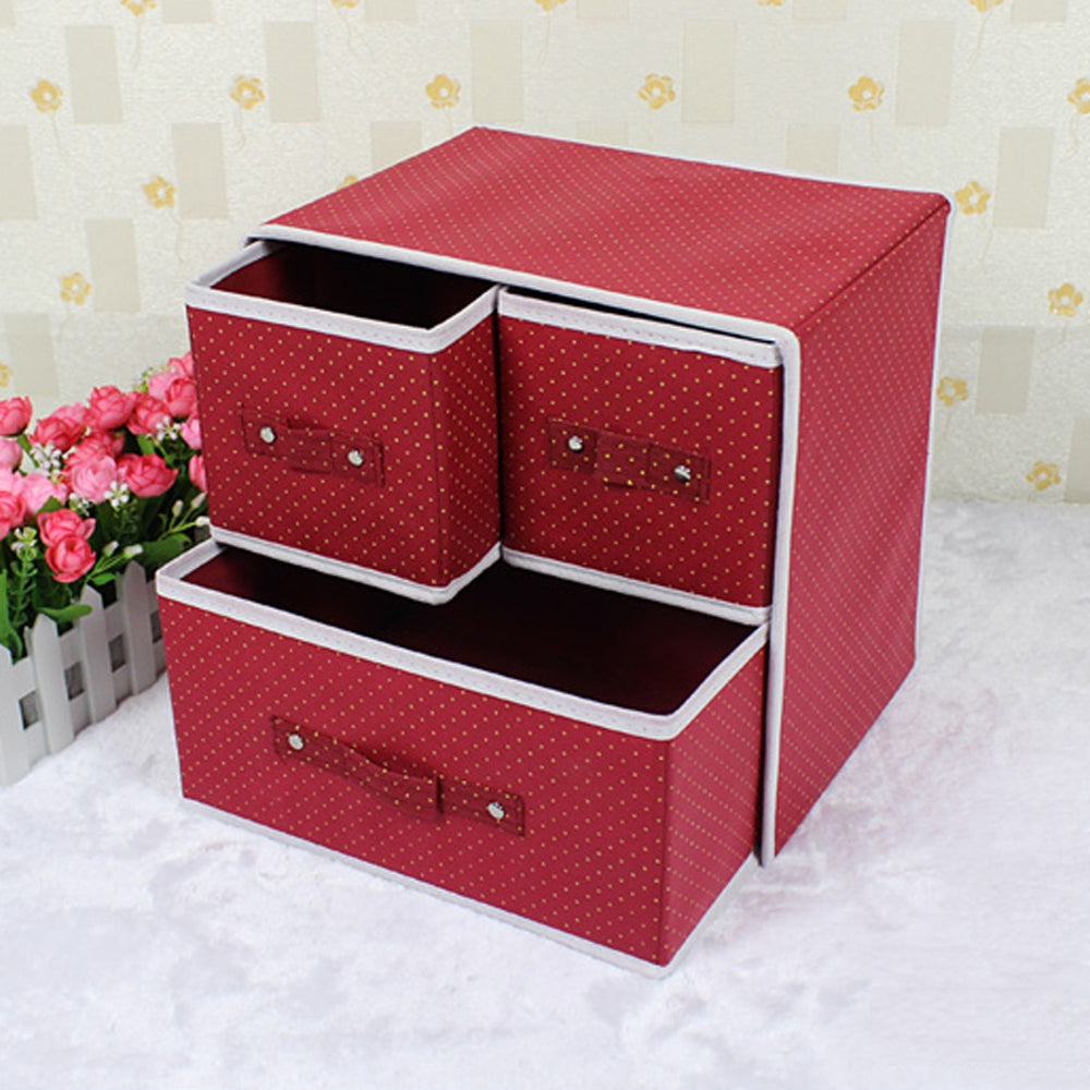 Desk Storage Box Cute Vivid Dots Pattern Large Capacity Box