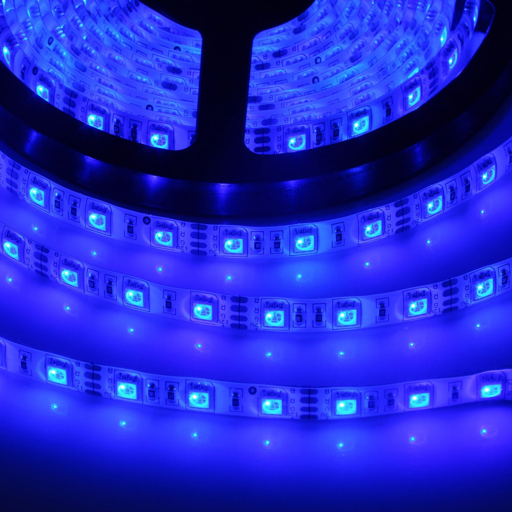 5m 300 SMD 5050 LEDs DIY Strip Light 72W Voice-activated RGB Ribbon Lamp Kit