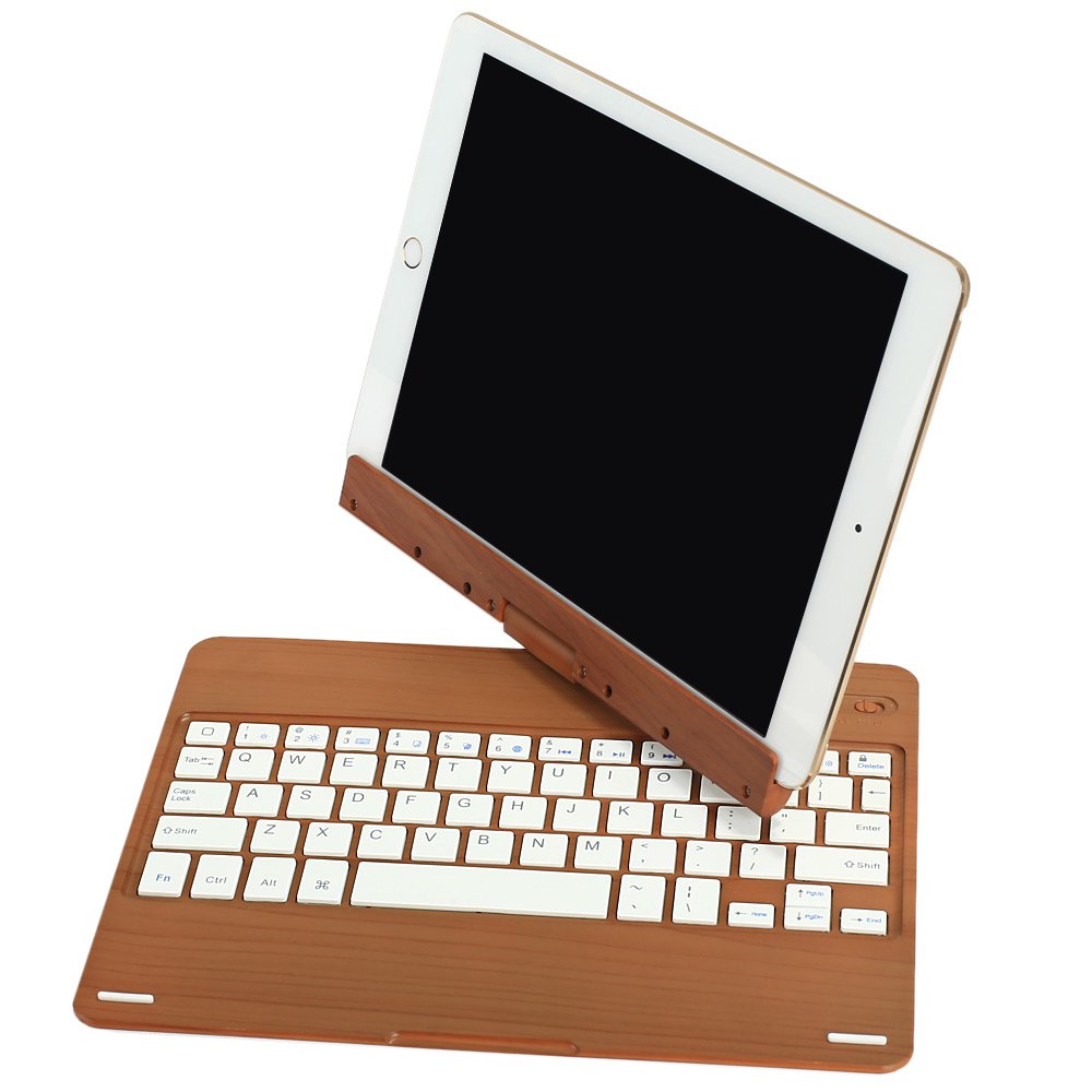 360 Degree Rotatable Wireless Bluetooth Keyboard + Display Stand for Apple iPad Air 2