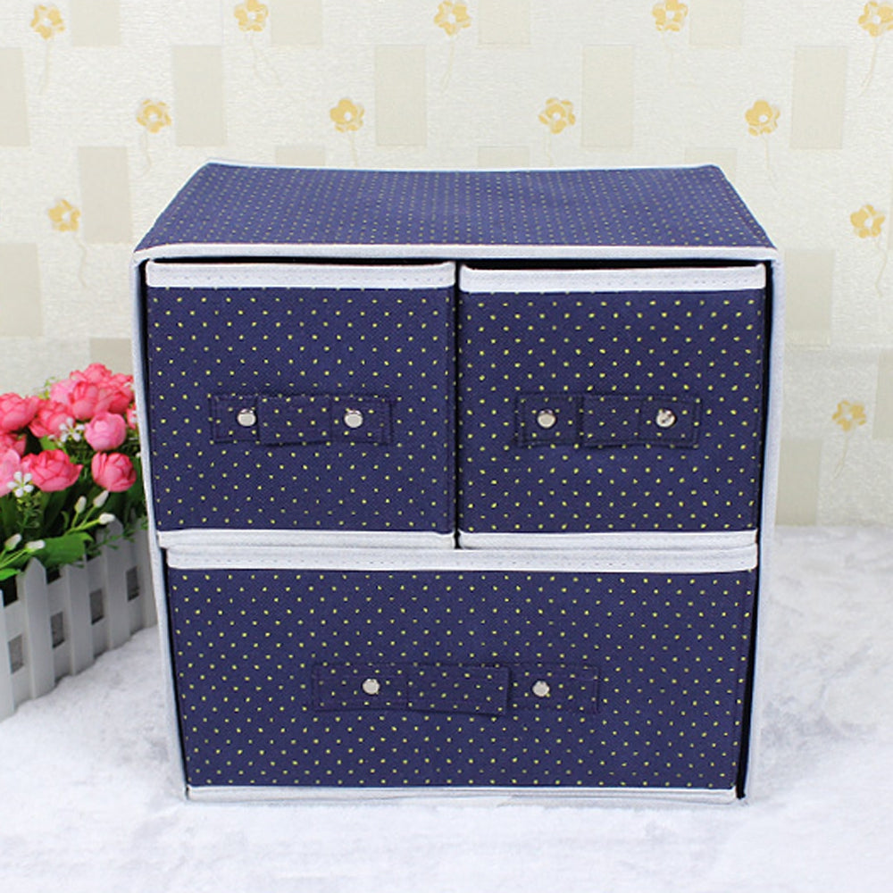 Desk Storage Box Cute Vivid Dots Pattern Large Capacity Box