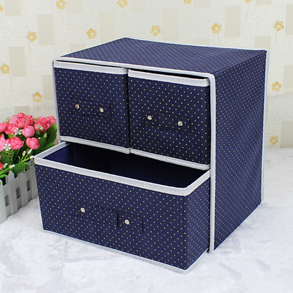 Desk Storage Box Cute Vivid Dots Pattern Large Capacity Box