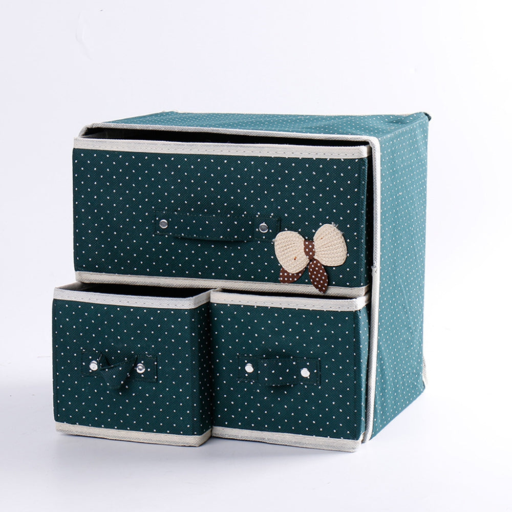 Desk Storage Box Cute Vivid Dots Pattern Large Capacity Box