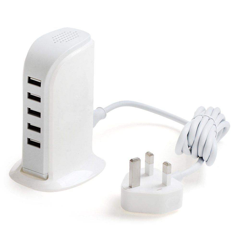 30W 5 USB Ports Charger Over-voltage Protection Power Adapter for iPhone iPad iPod HTC ( 100 - 2...