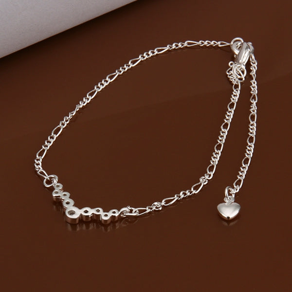 Classic Spliced Rhinestone Solid Color Hollow Out Women's Anklet