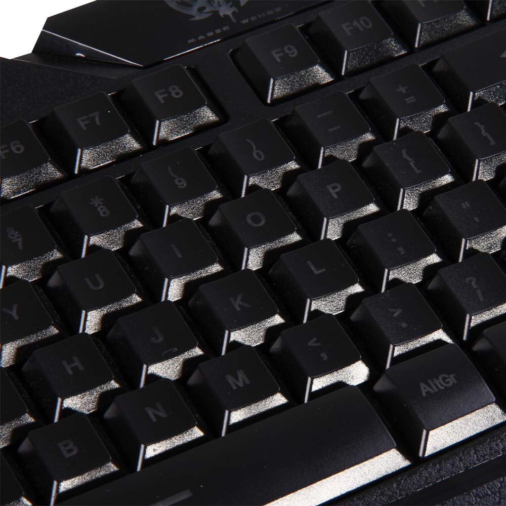 A877 1.5m Cable Three Backlight Colors USB Wired Gaming Keyboard with Adjustable Light Brightnes...