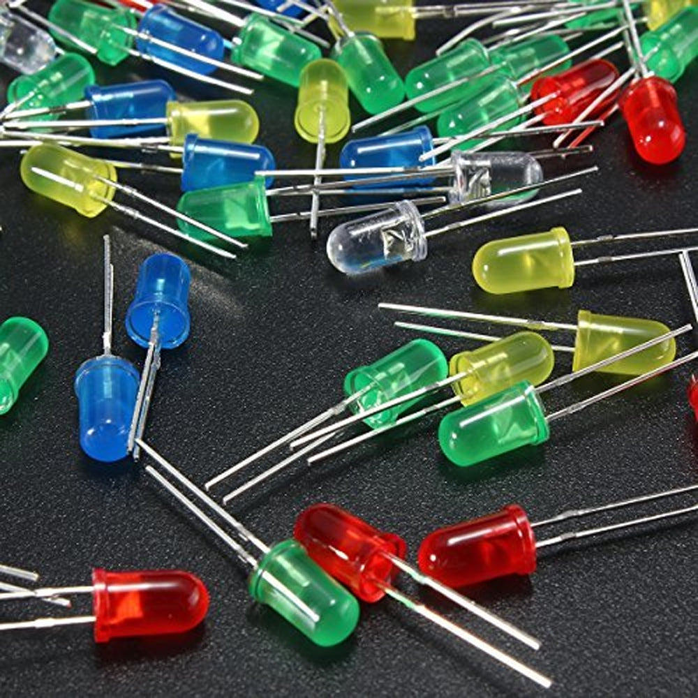 5MM Domed Top LED Diode Light Electronic Components 5 Kinds of Colors 500PCS