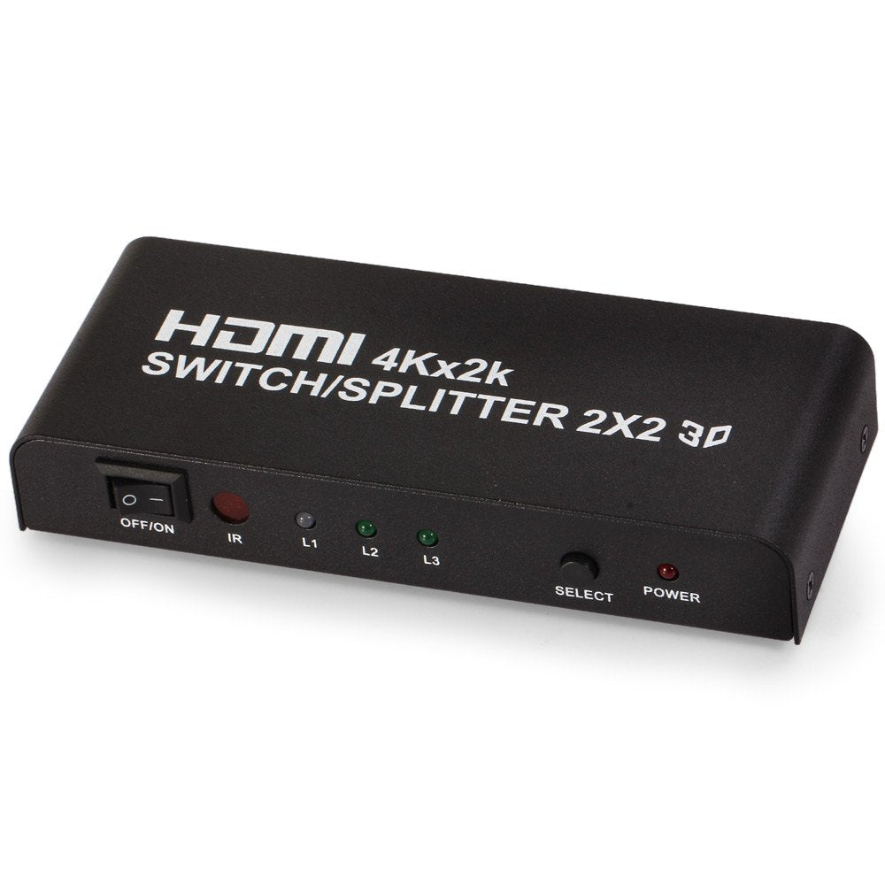 2 x 2 HDMI Splitter Support 3D 4K x 2K for HDTV PSP with US Plug - 100 - 240V