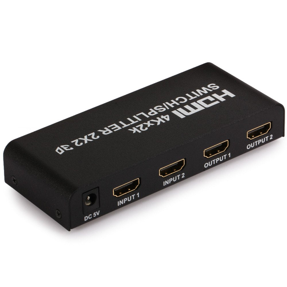 2 x 2 HDMI Splitter Support 3D 4K x 2K for HDTV PSP with US Plug - 100 - 240V