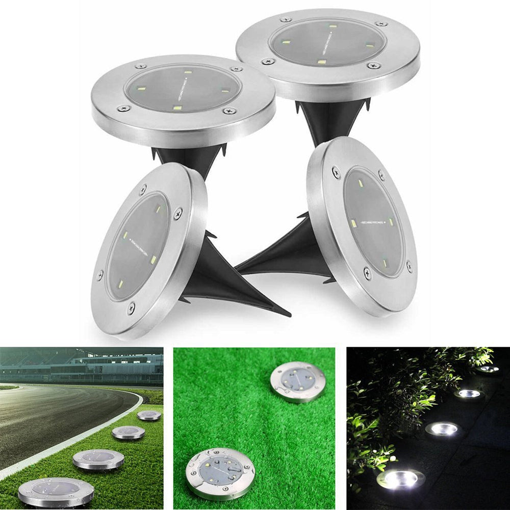 BRELONG 4LED Solar Buried Lights Outdoor Lawn Lamp 4PCS