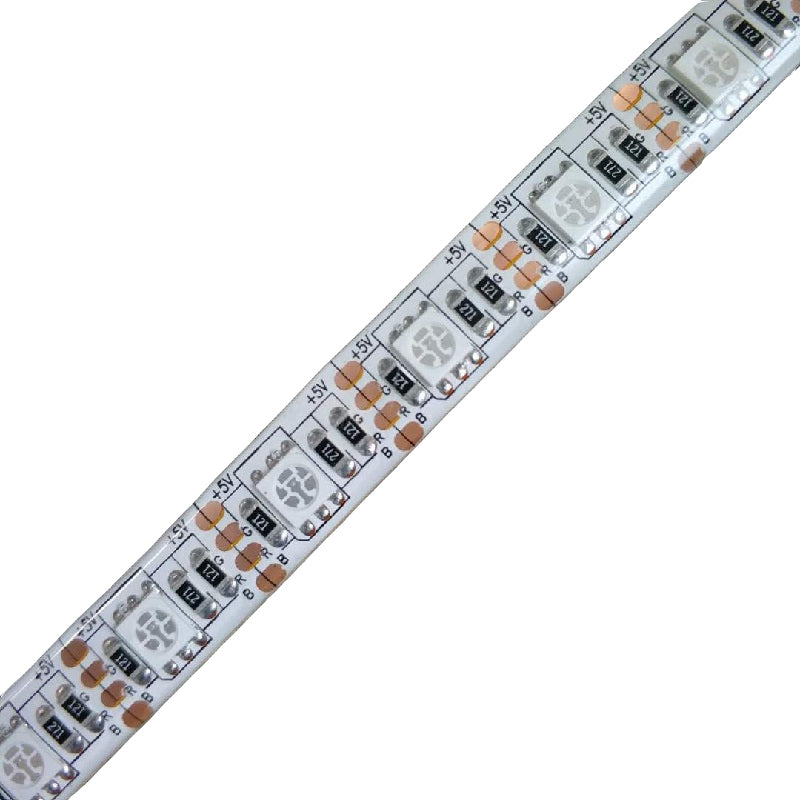 1PCS 5M 16.4FT Flexible RGB LED Strip Light 300SMD 5050 Waterproof DC5V White PCB