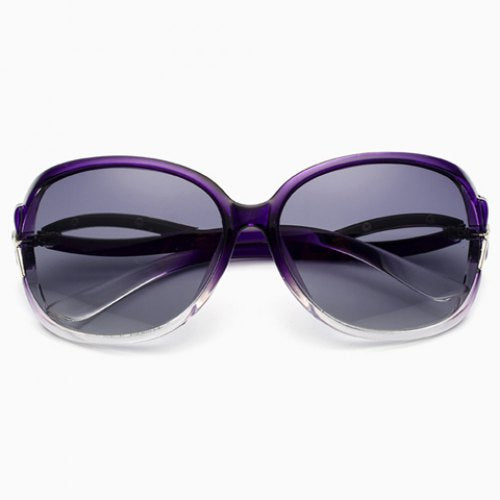 Chic Bow Embellished Color Splice Frame Sunglasses For Women
