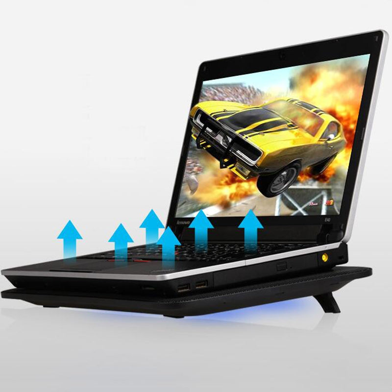 12-15.6 inch Laptop Cooling Pad Notebook Stand with 5 Fans Optical Cooler