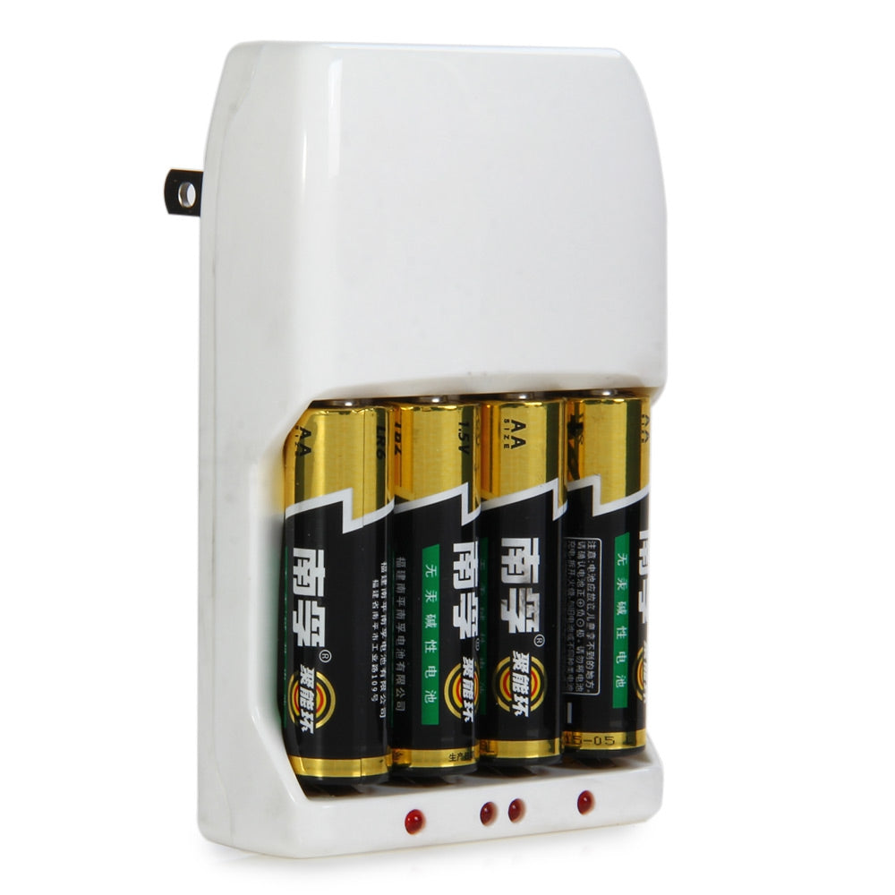 C803 4 Slots Intelligent Transform Light LED Wall Battery Charger - US Plug
