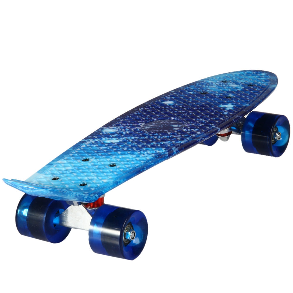 100kg Load Retro Skateboard Starry Sky Pattern Mini Board for Outdoor Sport