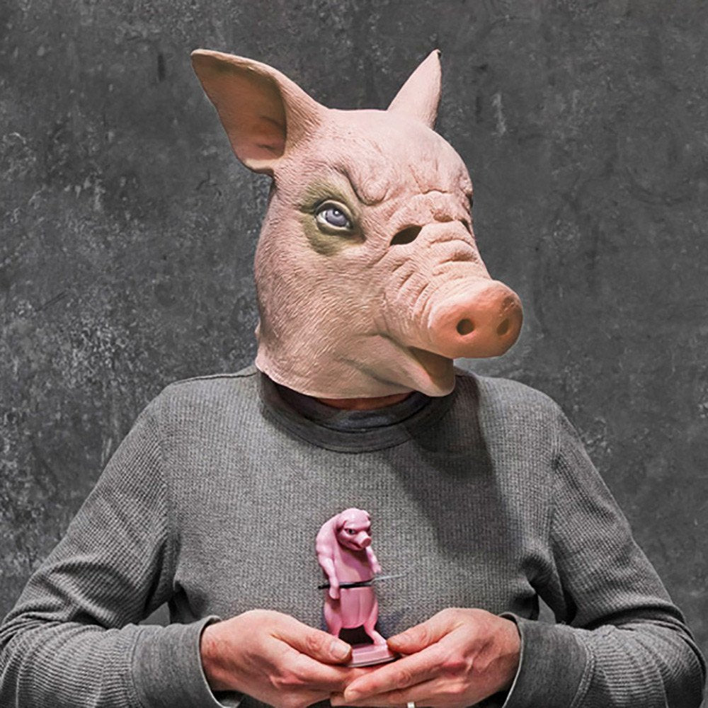 Artificial Halloween Latex Pig Head Mask Masquerade Parties Cosplay Gadget