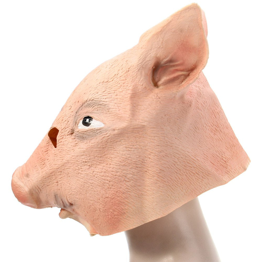 Artificial Halloween Latex Pig Head Mask Masquerade Parties Cosplay Gadget