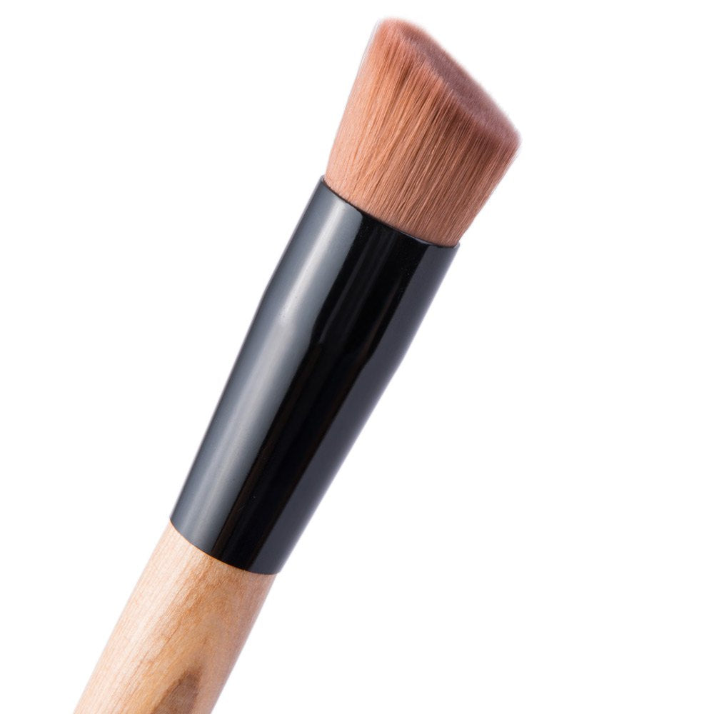 Change Cosmetic Makeup Foundation Powder Professional Wooden Handle Brush