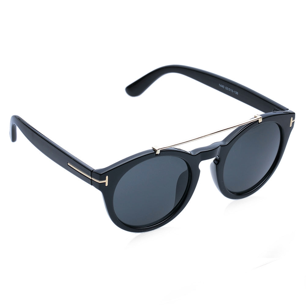 Chic Alloy Embellished Solid Color Sunglasses For Women
