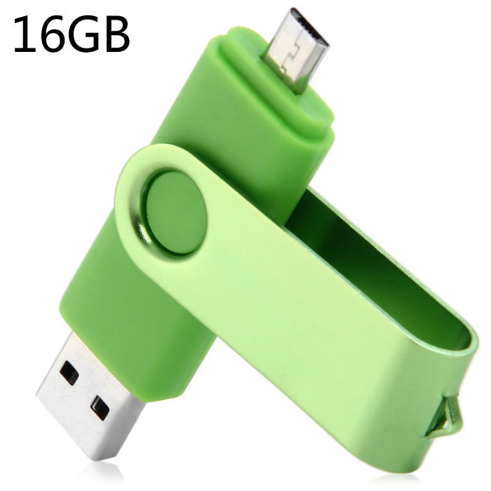 2 in 1 16GB OTG USB 2.0 Flash Drive for Laptop / Smart Phone / PC / Mac / Notebook etc.