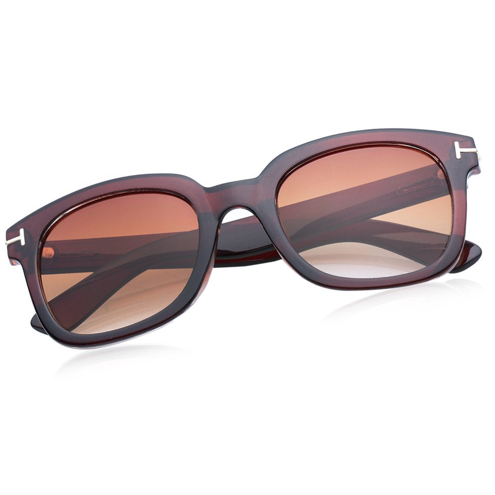 Chic Tea-Colored Frame Sunglasses For Women