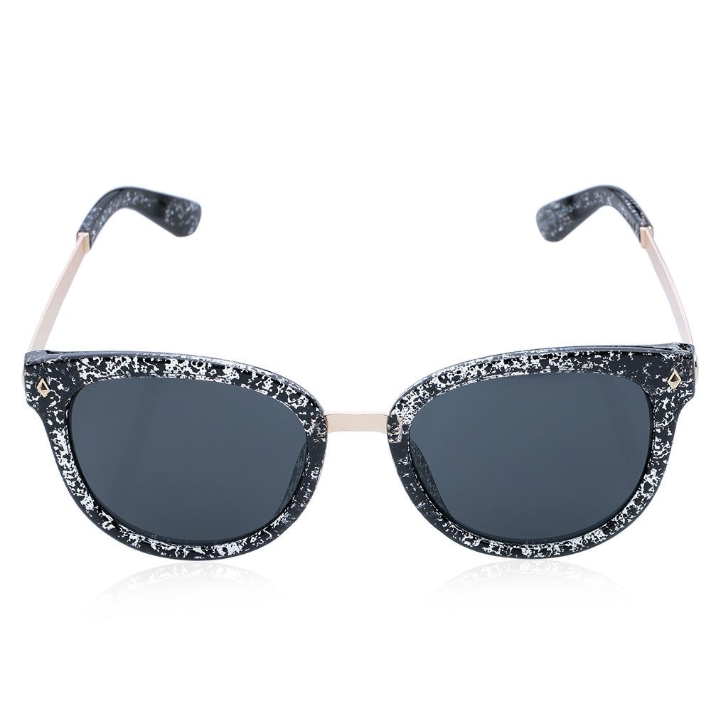 Chic Rivet and Alloy Splice Embellished Full Frame Sunglasses For Women