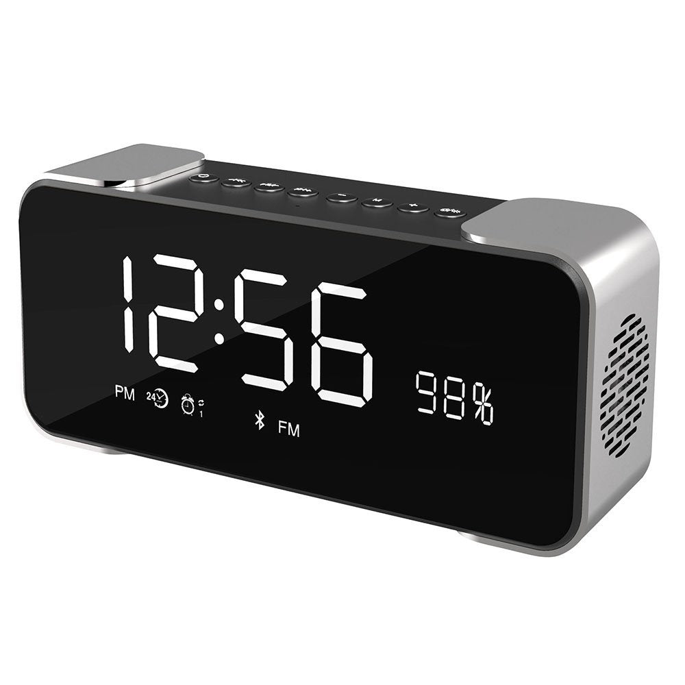 Bluetooth Speakers,Hi-Fi Portable Wireless Stereo Speaker with Alarm Clock,Build-in Mic,FM Radio...