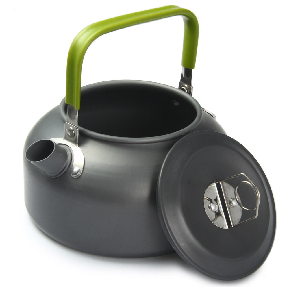 Aluminum 0.8L Portable Outdoor Coffee Pot Water Kettle Teapot with Mesh Bag