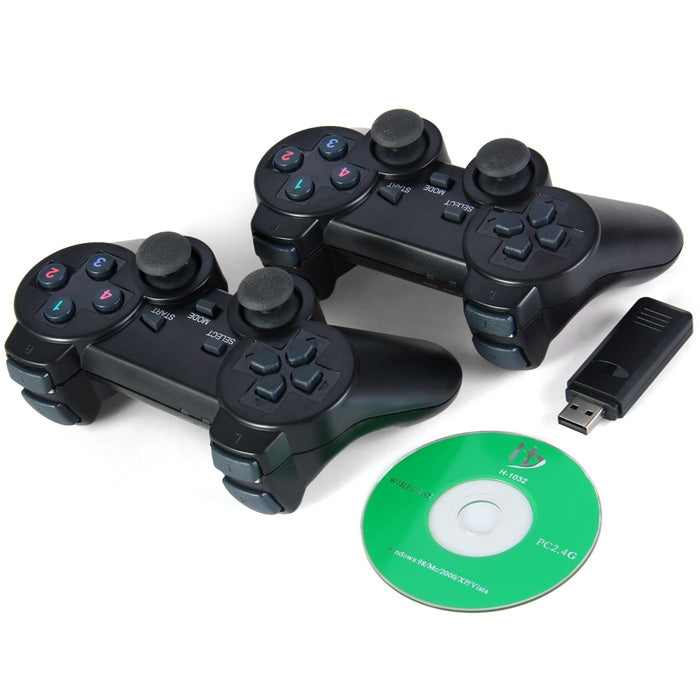 2PCS 2.4GHz Wireless Game Controller with Receiver for Desktop Laptop
