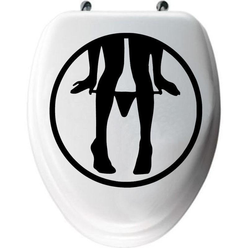 DSU  PIRATE TOILET SEAT Sticker Humorous One Eye Skull Crossbone Bathroom Vinyl