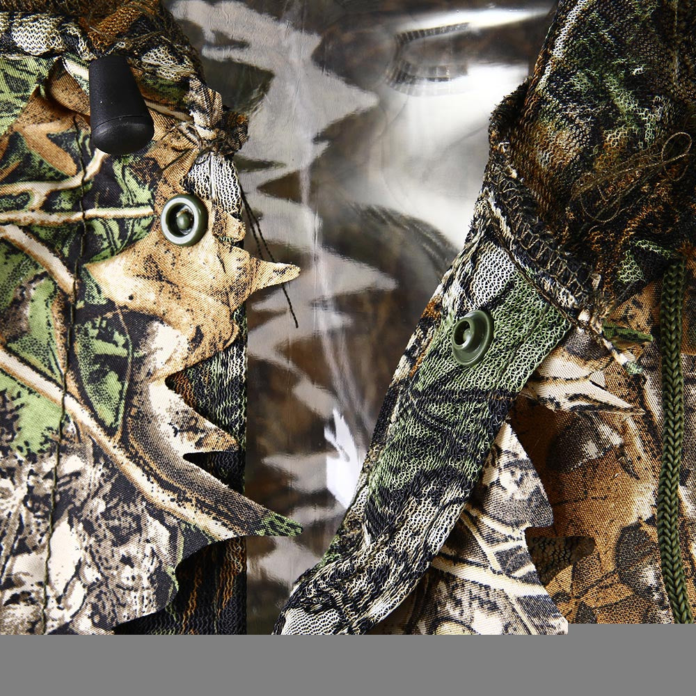 3D Leafy Camouflage Jungle Hunting Ghillie Bionic Suit Set Woodland Hunting Camo