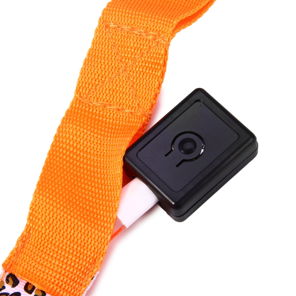 3 Modes LED Pet Leashes Glowing Leopard Print Design Puppy Traction Belt