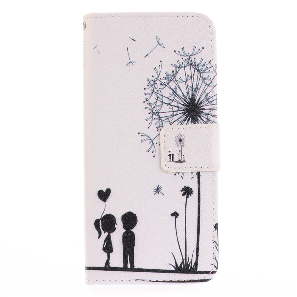 Dandelion Lovers PU+TPU Leather Wallet Design with Stand and Card Slots Magnetic Closure Case fo...