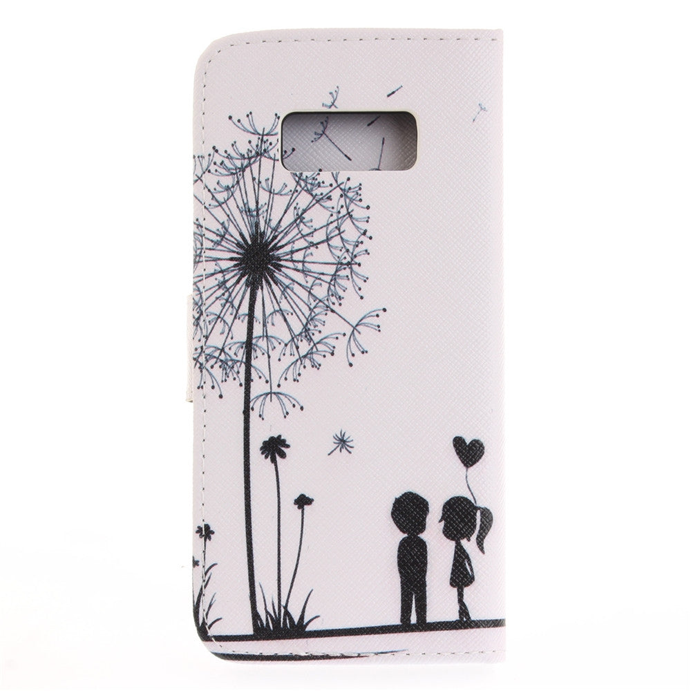 Dandelion Lovers PU+TPU Leather Wallet Design with Stand and Card Slots Magnetic Closure Case fo...