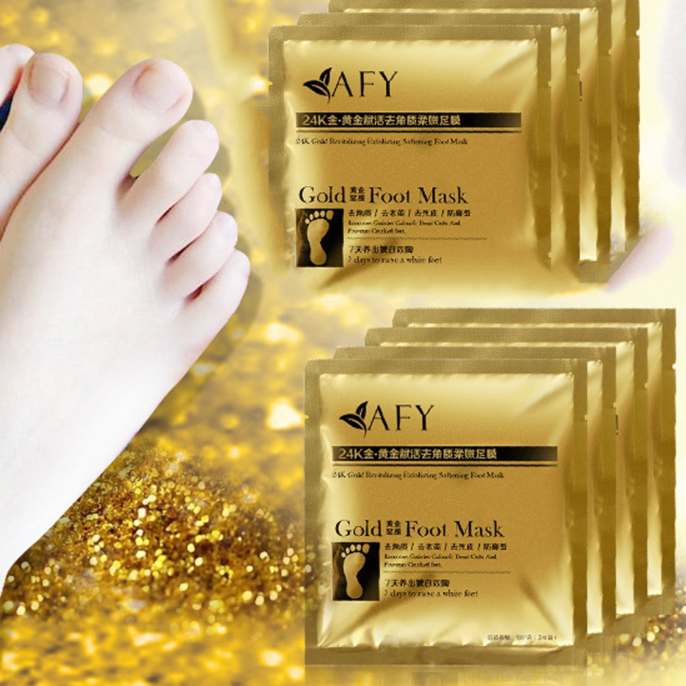 24K Gold Revitalizing Exfoliating Softening Foot Mask