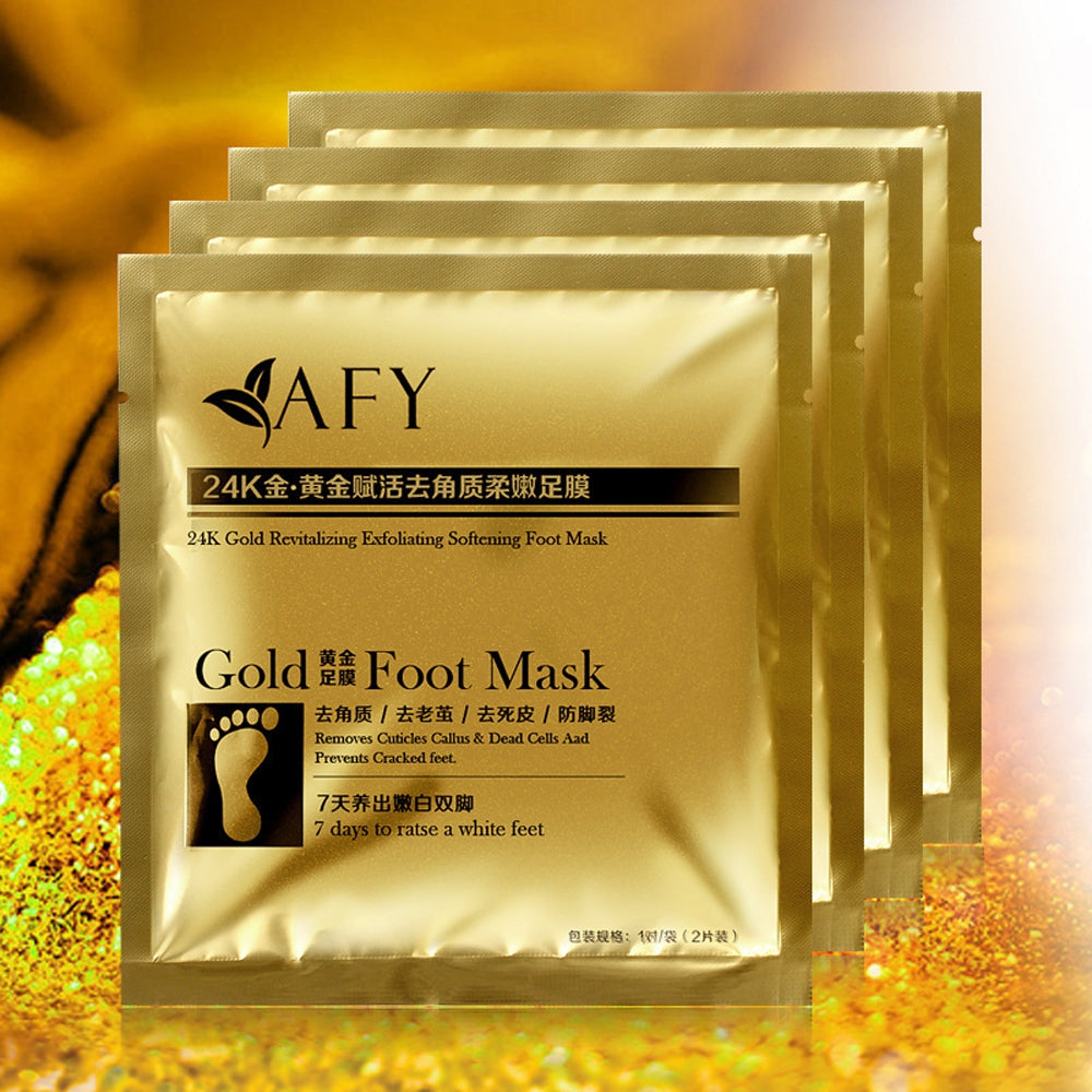 24K Gold Revitalizing Exfoliating Softening Foot Mask