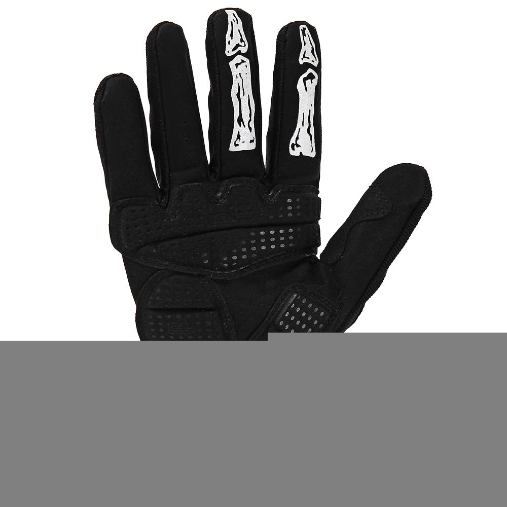 2pcs Robesbon Full Finger Cycling Bicycle Gloves Mountain Bike Sports Non-slip Breathable Skull