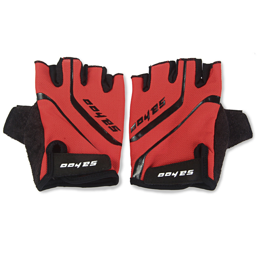 2PCS SAHOO Anti-slip Shock-absorbing Hydrofuge Half Finger Bicycle Gloves with GEL Pad