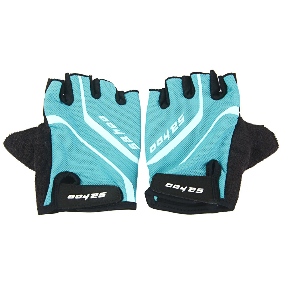 2PCS SAHOO Anti-slip Shock-absorbing Hydrofuge Half Finger Bicycle Gloves with GEL Pad