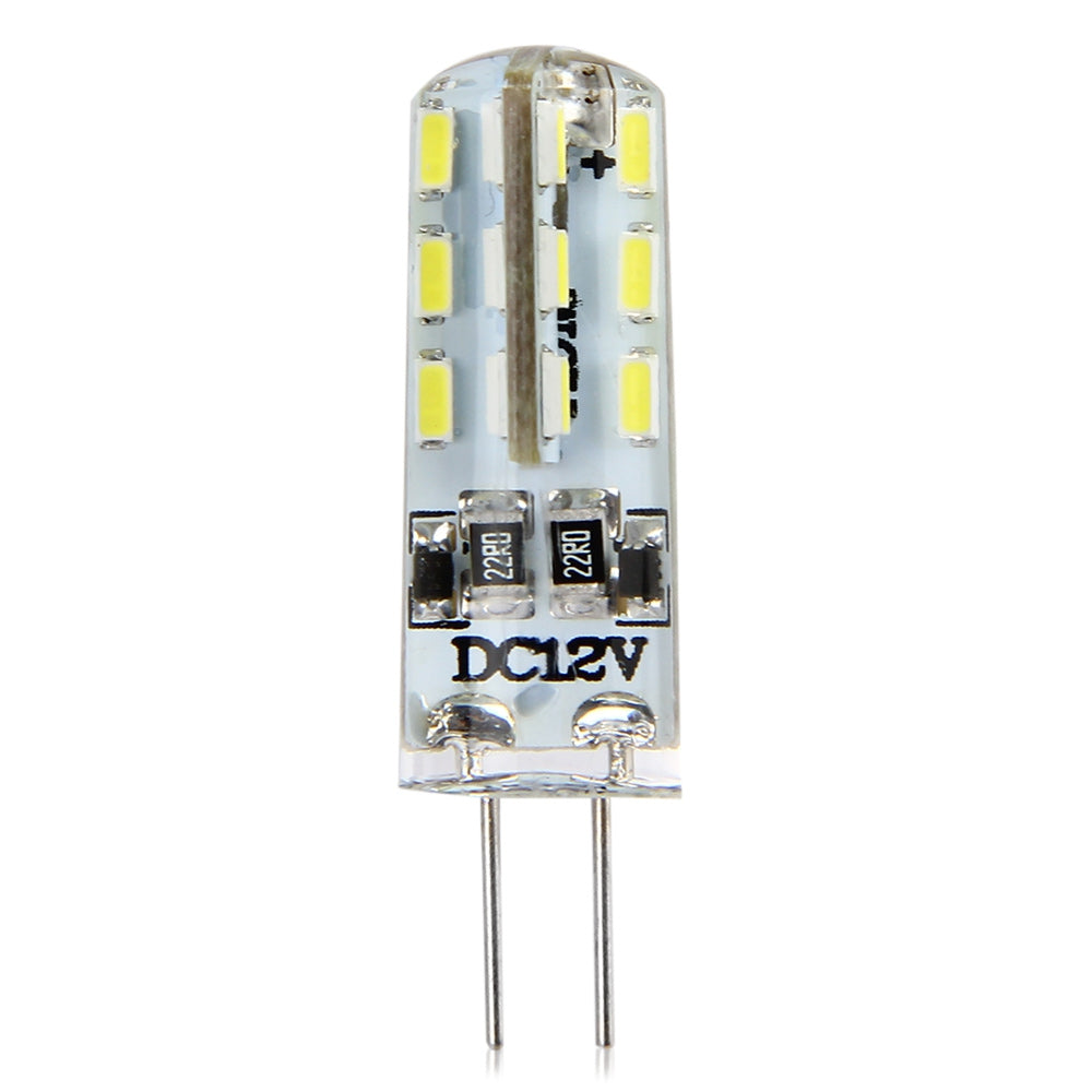 10pcs G4 Base 24 LED Lamp Bulb 1W DC 12V White Light Undimmable 360 Degrees Beam Angle