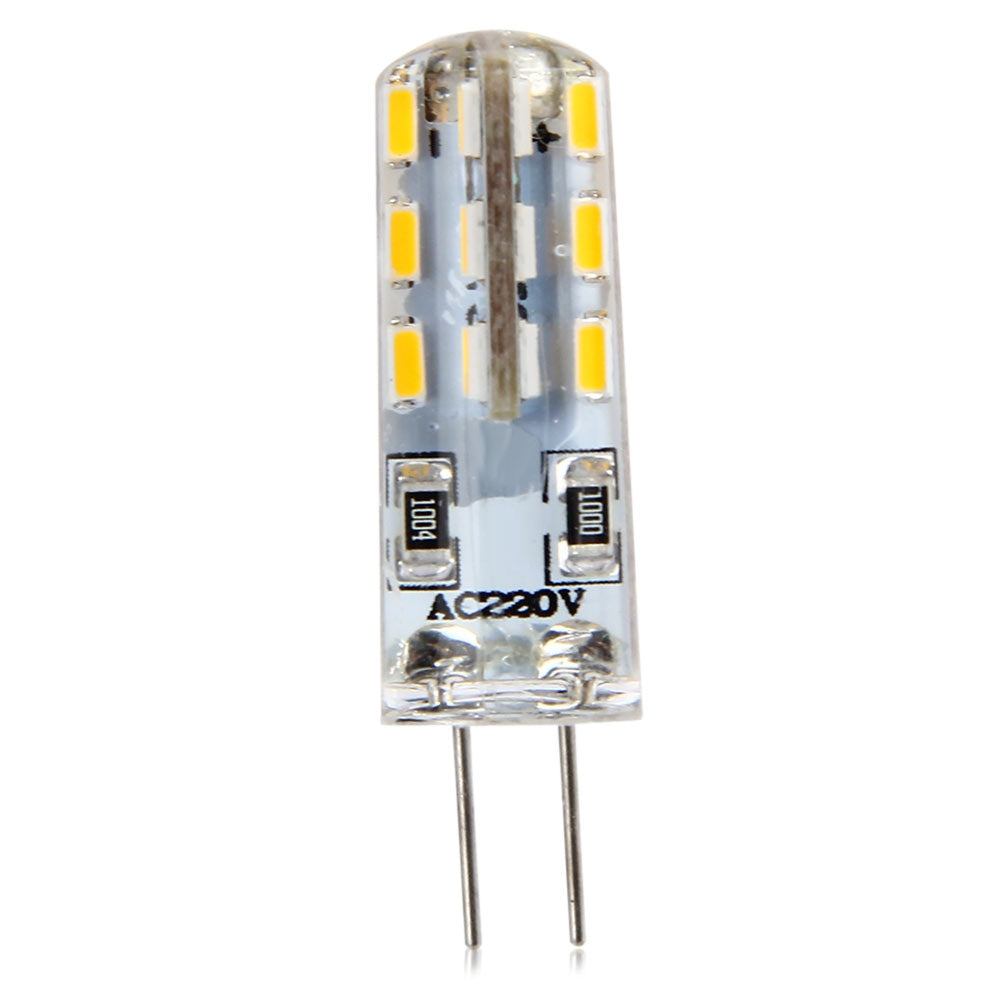 10pcs G4 Base 24 LED Lamp Bulb 3W AC 220V White Light SMD 3014 360 Degrees Beam Angle