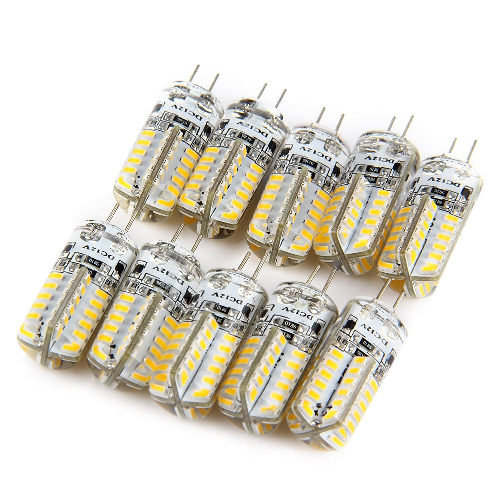 1.5W 10pcs G4 LED Lamp DC 12V Bulb White Light 360 Degree Angle Spotlight