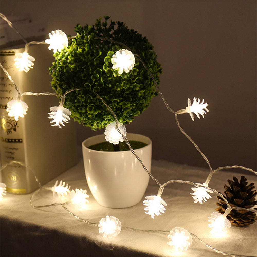 BRELONG LED Pine Cone Light String Decorative Romantic Lights 20LED-USB interface