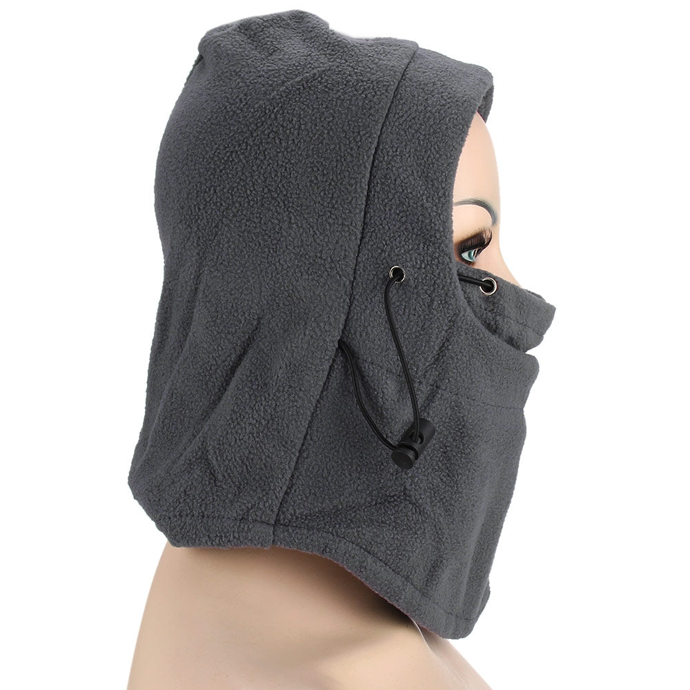 6 in 1 Thermal Fleece Outdoor Wind Stopper Face Mask Anti-terrorism Bilayer Wigs Cap