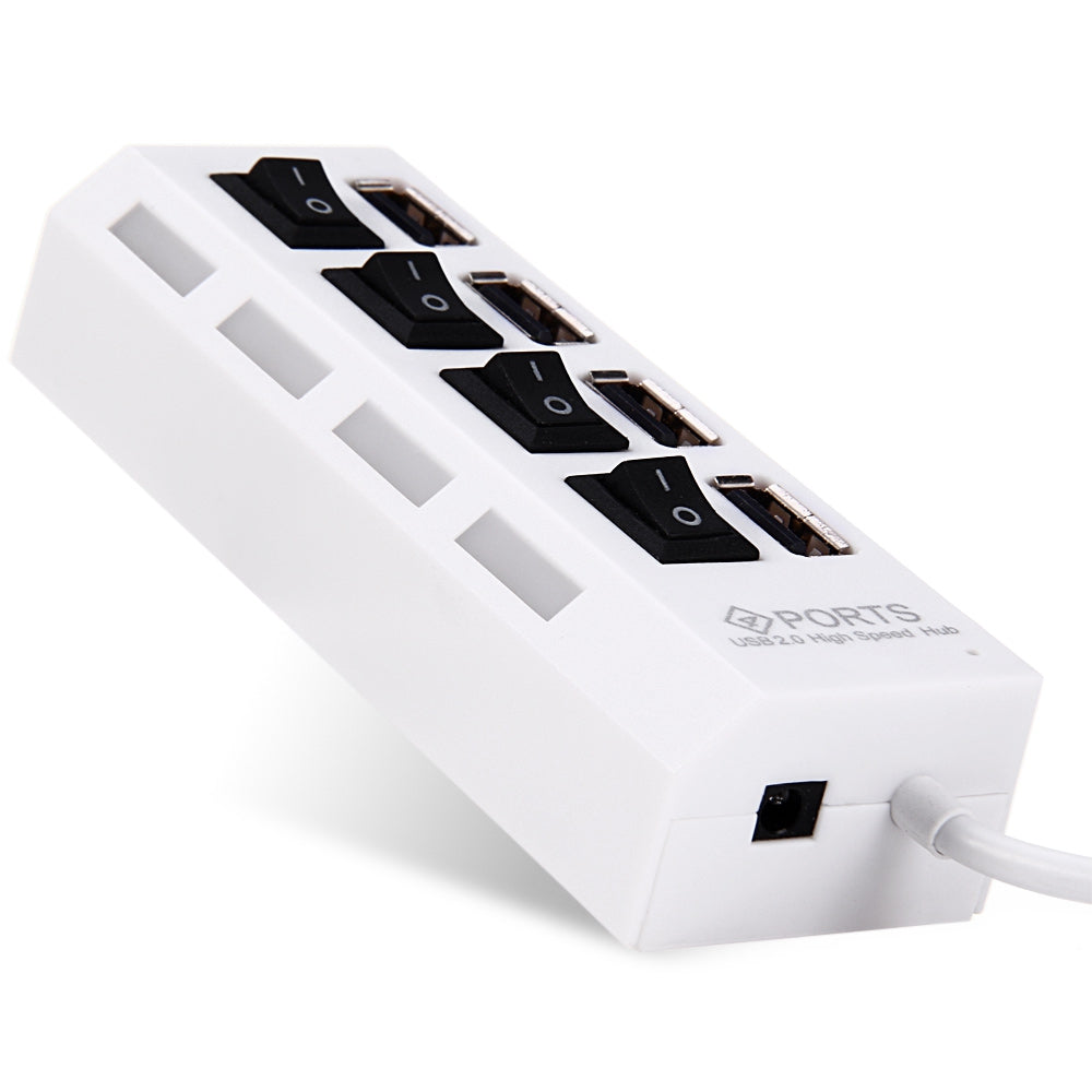 4-port USB 2.0 Hub 480Mbps Built-in LED Indicator Compatible with USB 1.0 / 1.1