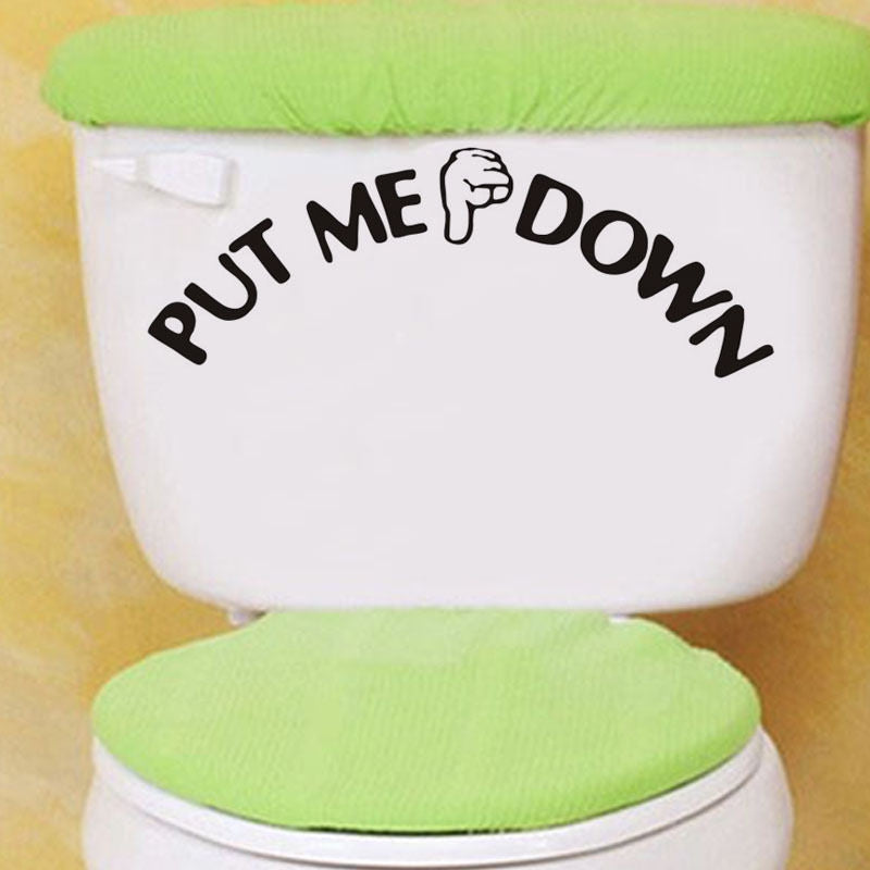 DSU  PUT ME DOWN pattern Home Toilet Stickers Decal Vinyl Art Home Decor