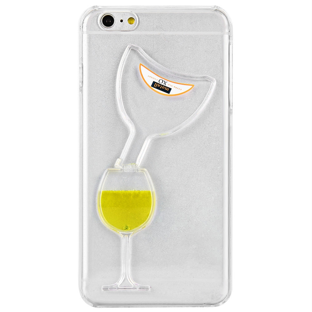 3D Liquid Flow Hourglass Translucent Anti-Slip Back Cover Case for iPhone 6 Plus 6S Plus