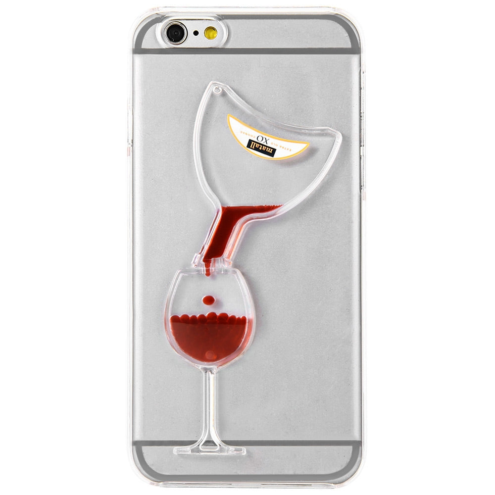 3D Liquid Flow Hourglass Translucent Anti-slip Back Cover Case for iPhone 6 / 6S